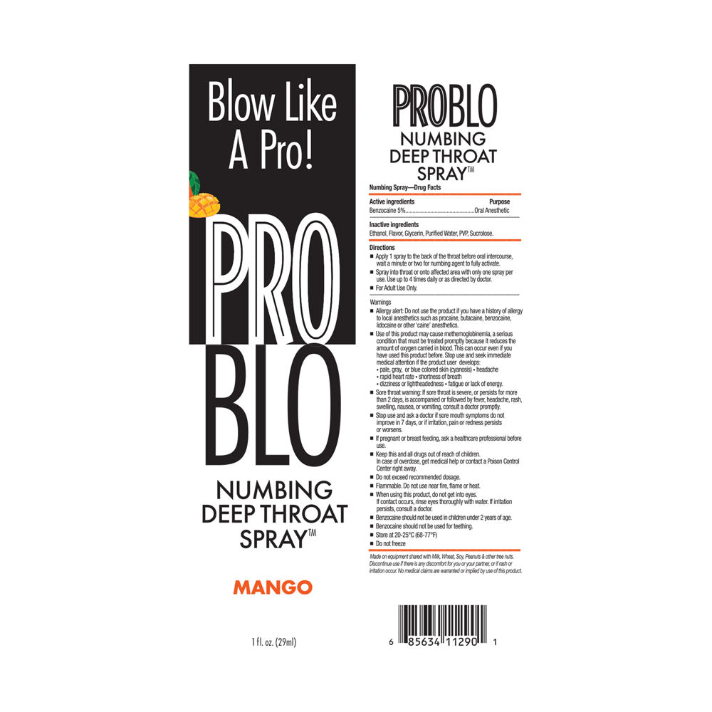 Little Genie | ProBlo Deep Throat Spray - Mango Deep Throat Spray 30ml