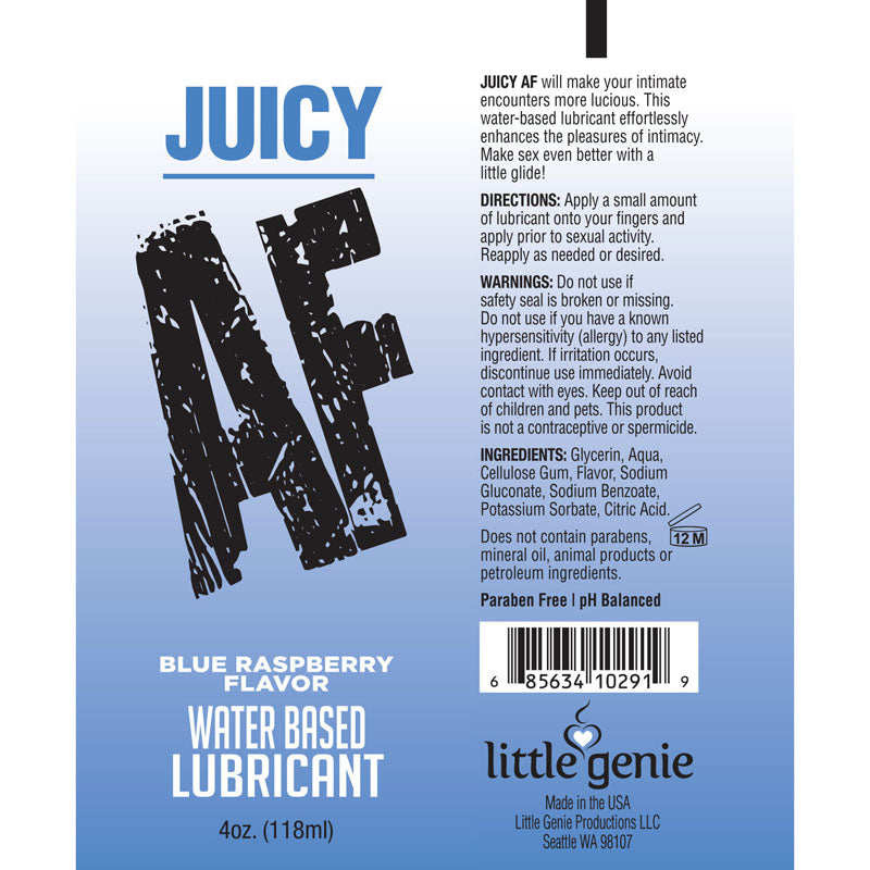 Little Genie | Juicy AF Blue Raspberry Water Based Lubricant 120ml