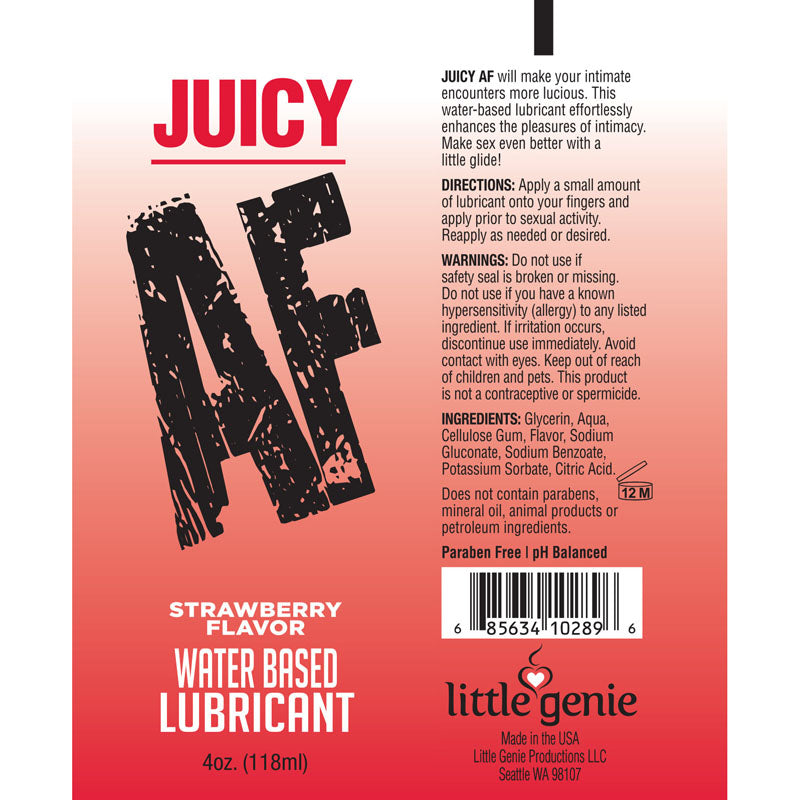 Little Genie | Juicy AF Strawberry Water Based Lubricant 120ml