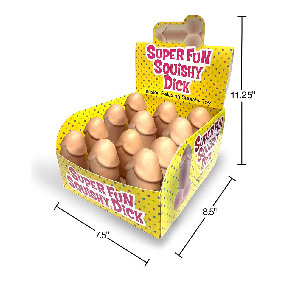 Little Genie | Super Fun Squishy Dick - Novelty Stress Penis - Counter Display of 12