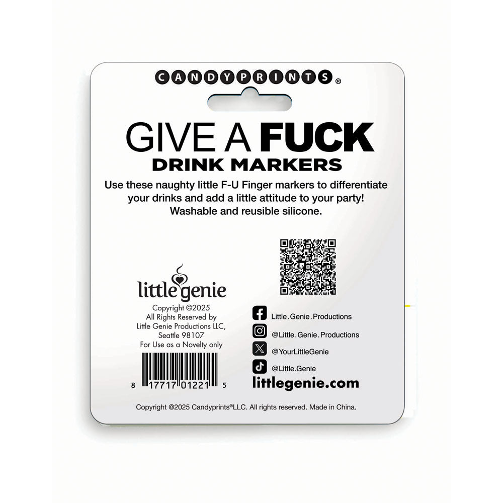 Little Genie | Give A Fuck Drink Markers - Set of 6