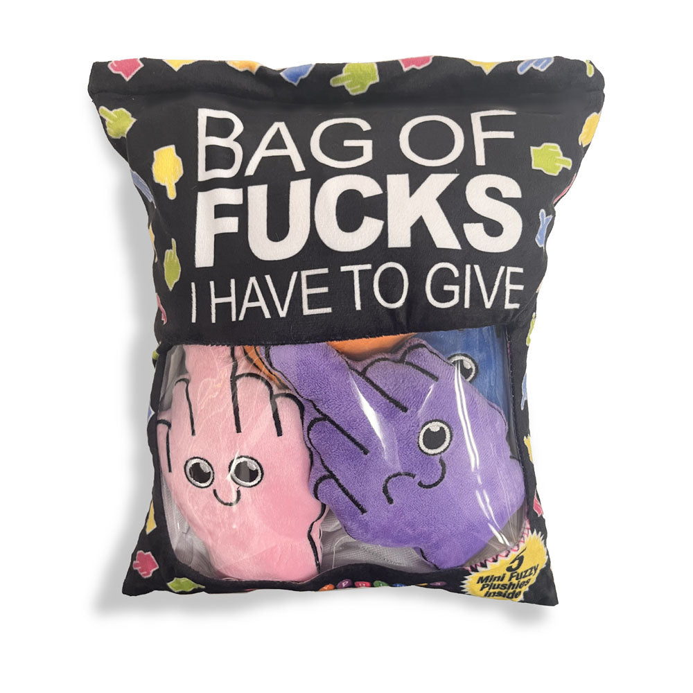 Little Genie | Bag Of Fucks I Have To Give - Mini Fuzzy FU Plushy Pillows - Set of 5