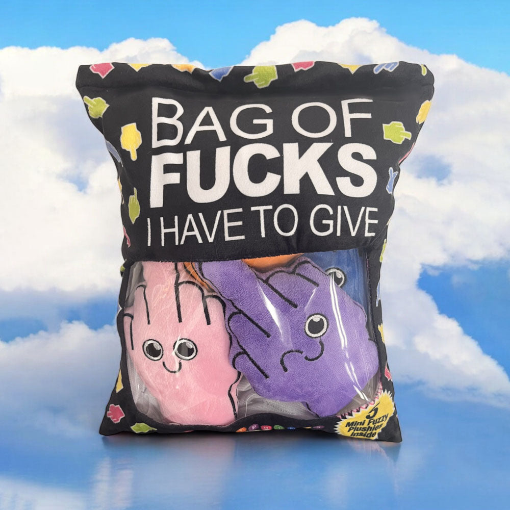 Little Genie | Bag Of Fucks I Have To Give - Mini Fuzzy FU Plushy Pillows - Set of 5