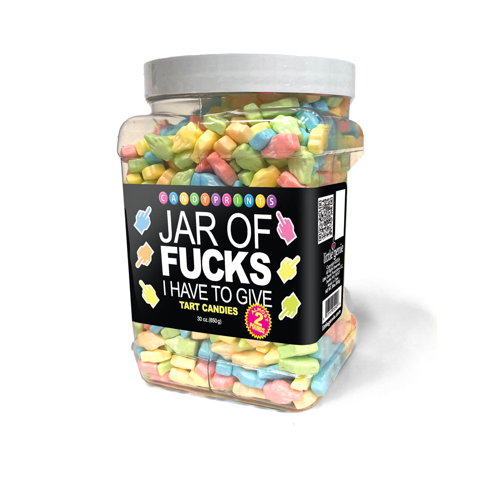 Little Genie | Jar Of Fucks I Have To Give - Fruit Flavoured Lollies - 850g Jar