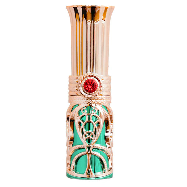 BMS Ruby Kiss 4 in 1 Lipstick Vibrator - Green and Rose Gold