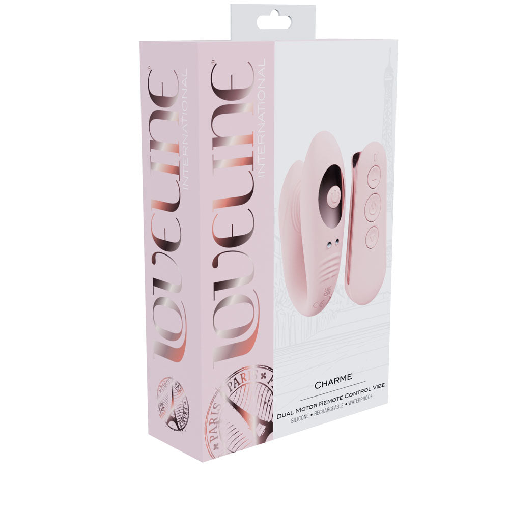 LOVELINE Charme Dual Motor Vibe - Pink Dual Motor Vibrator with Wireless Remote