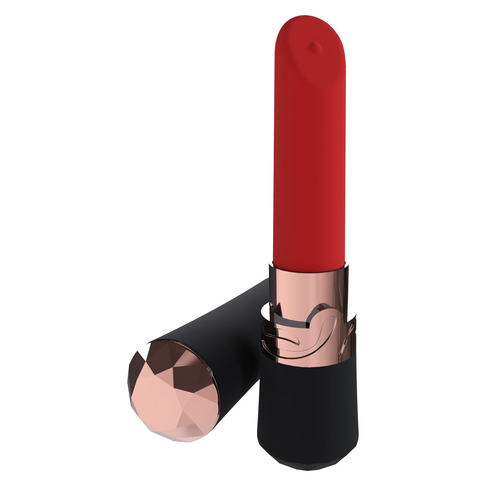 LOVELINE Dahlia - Black/Red 12.5cm Lipstick Vibrator
