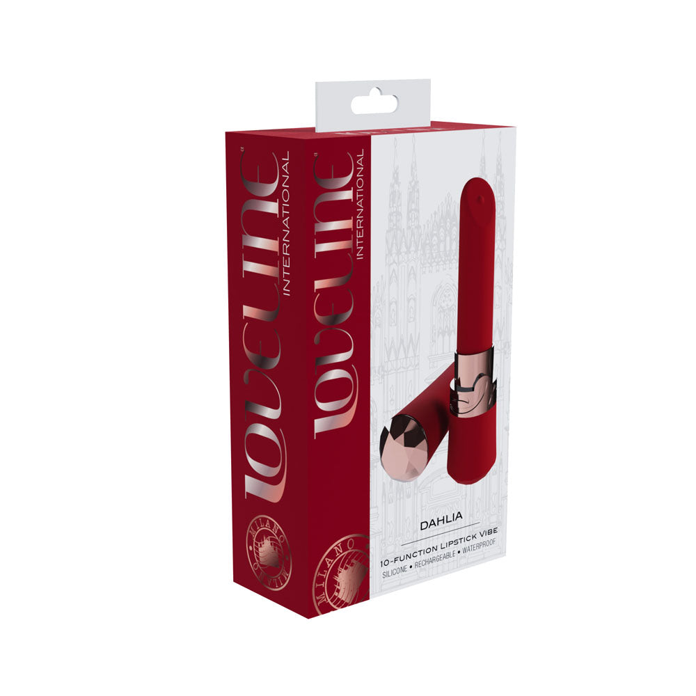 LOVELINE Dahlia - Red 12.5cm Lipstick Vibrator