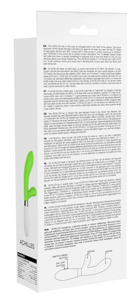 Shots Toys | Lumo Achilles Ultra Soft Silicone 10 Speeds Rabbit Vibrator Green