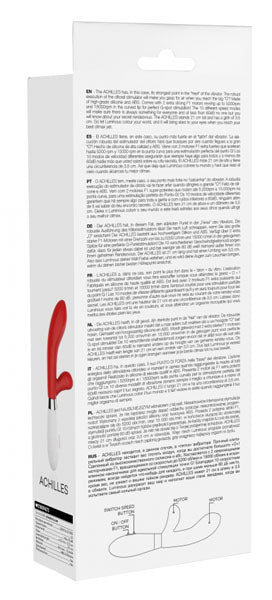 Shots Toys | Lumo Achilles Ultra Soft Silicone 10 Speeds Rabbit Vibrator Red