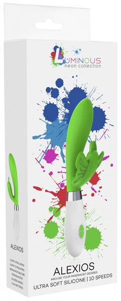 Shots Toys | Lumo Alexios Ultra Soft Silicone 10 Speeds Rabbit Vibrator Green