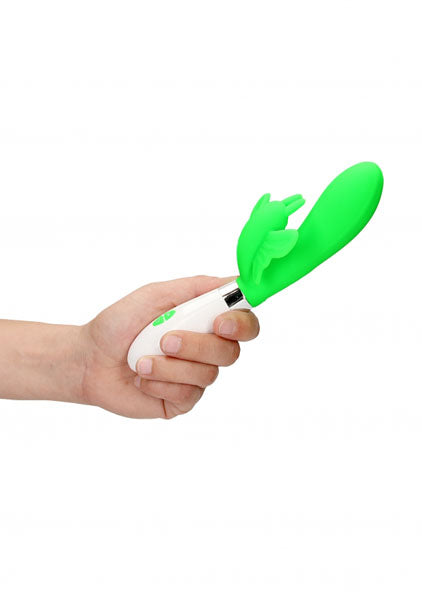 Shots Toys | Lumo Alexios Ultra Soft Silicone 10 Speeds Rabbit Vibrator Green