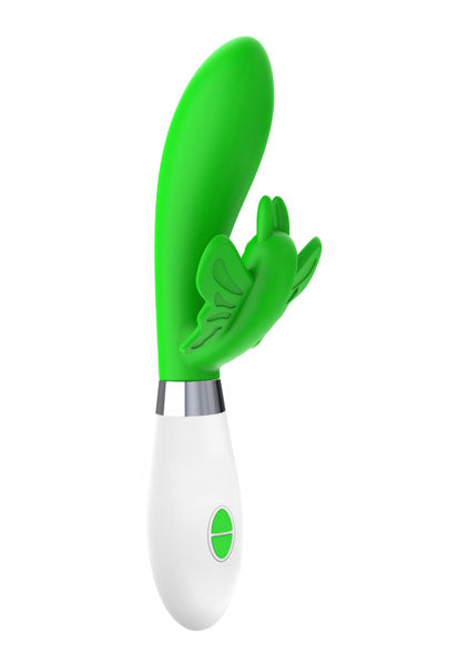 Shots Toys | Lumo Alexios Ultra Soft Silicone 10 Speeds Rabbit Vibrator Green