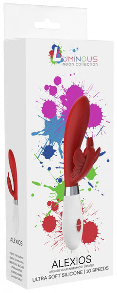 Shots Toys | Lumo Alexios Ultra Soft Silicone 10 Speeds Rabbit Vibrator Red