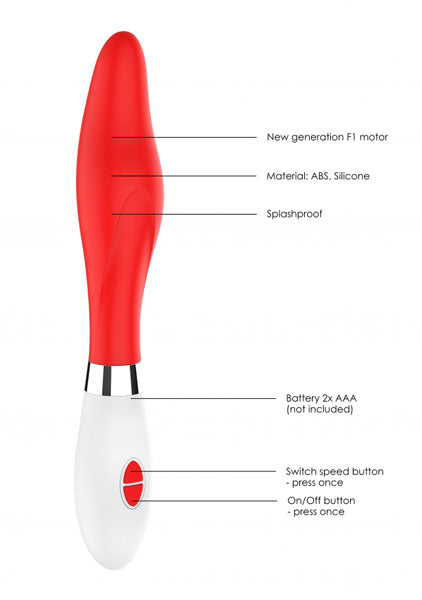 Shots Toys | Lumo Athamas Ultra Soft Silicone 10 Speeds Vibrator Red