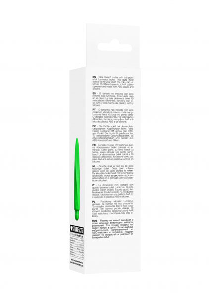 Shots Toys | Lumo Myra - ABS Bullet With Silicone Sleeve - 10-Speeds - Green