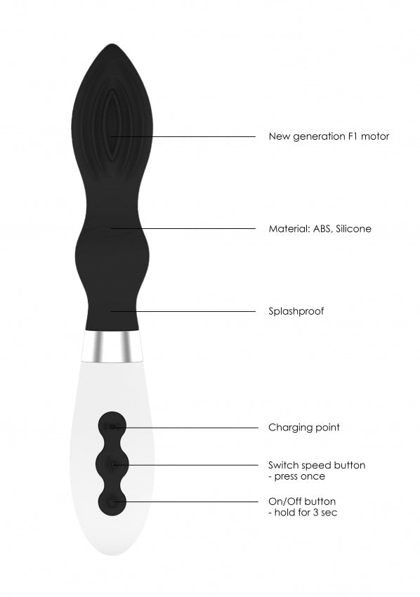 Shots Toys | Luna Astraea Ultra Soft Silicone 10 Speeds Vibrator Black