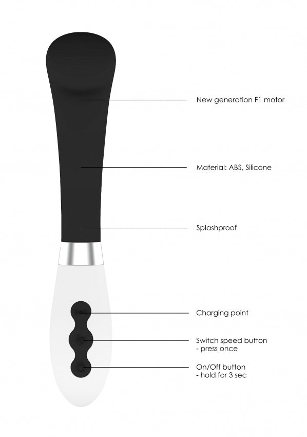 Shots Toys | Luna Aceso Ultra Soft Silicone 10 Speeds Vibrator Black