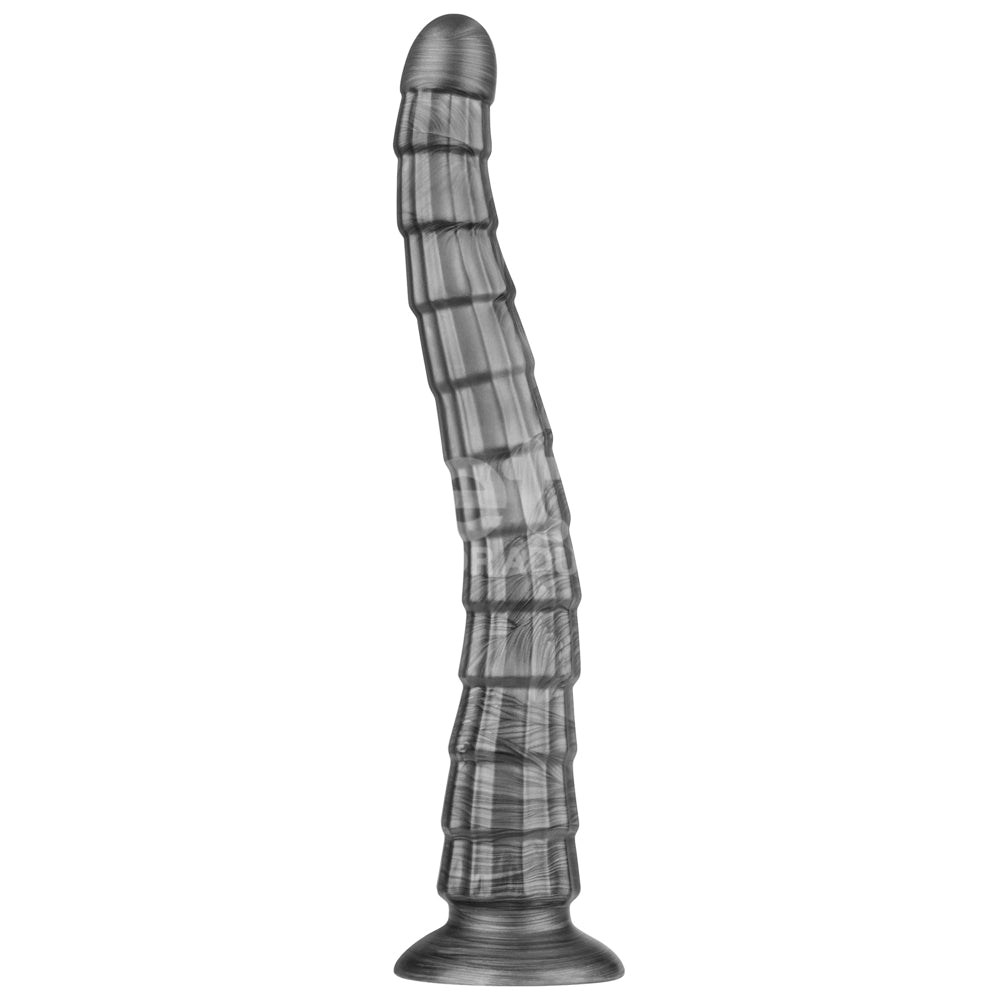 Lovetoy | King Sized Vibrating Vibrax Slider Grey 36.8cm (14.5") Dildo