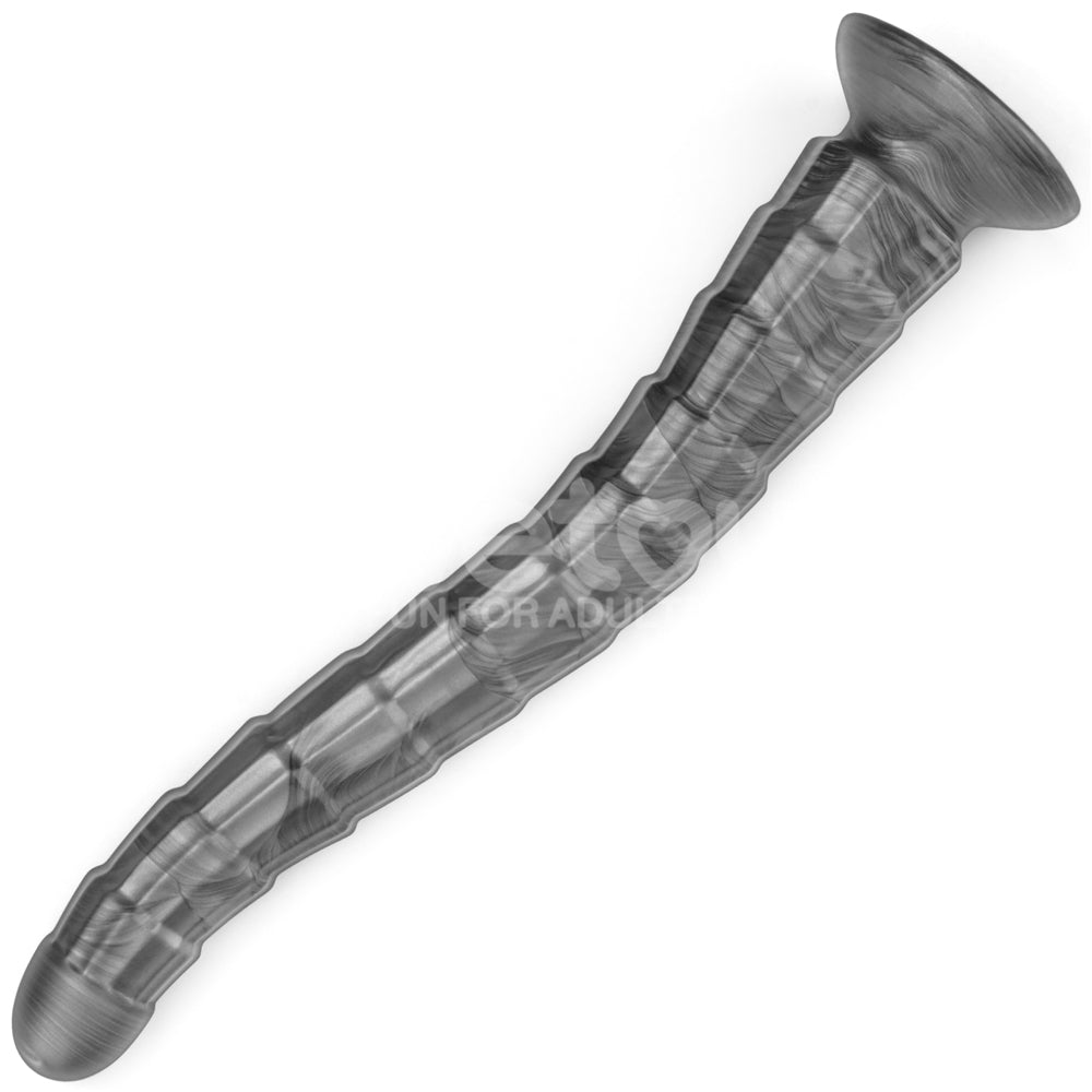 Lovetoy | King Sized Vibrating Vibrax Slider Grey 36.8cm (14.5") Dildo