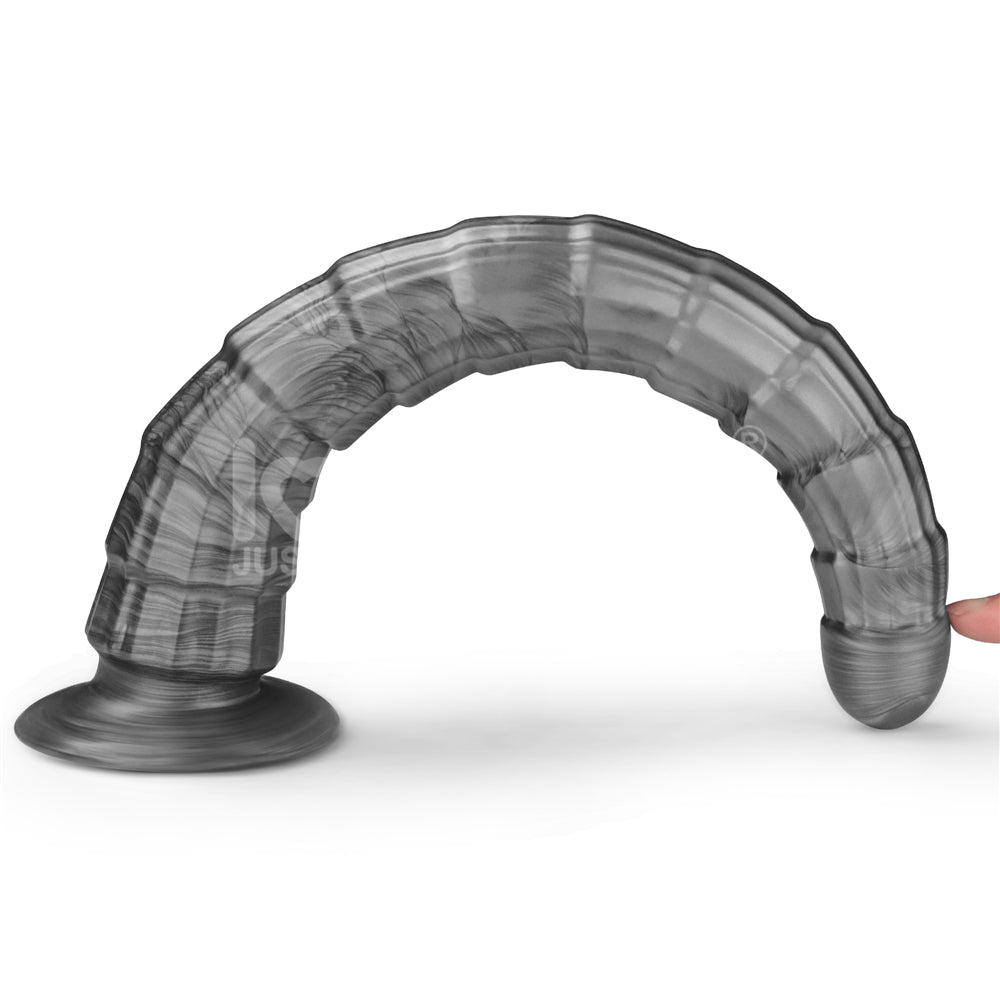 Lovetoy | King Sized Vibrating Vibrax Slider Grey 36.8cm (14.5") Dildo