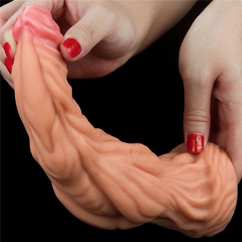 Lovetoy | Nature Cock Flesh 25.5cm (9.5") Platinum Fantasy Platinum Dong Dildo