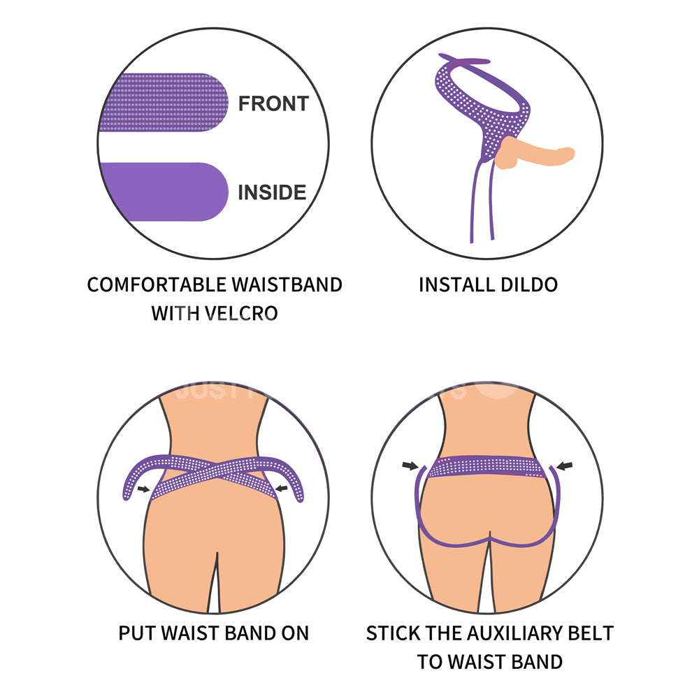 Lovetoy Ingen Easy Strap-On Harness - Purple Adjustable Strap-On Harness (No Probe Included)