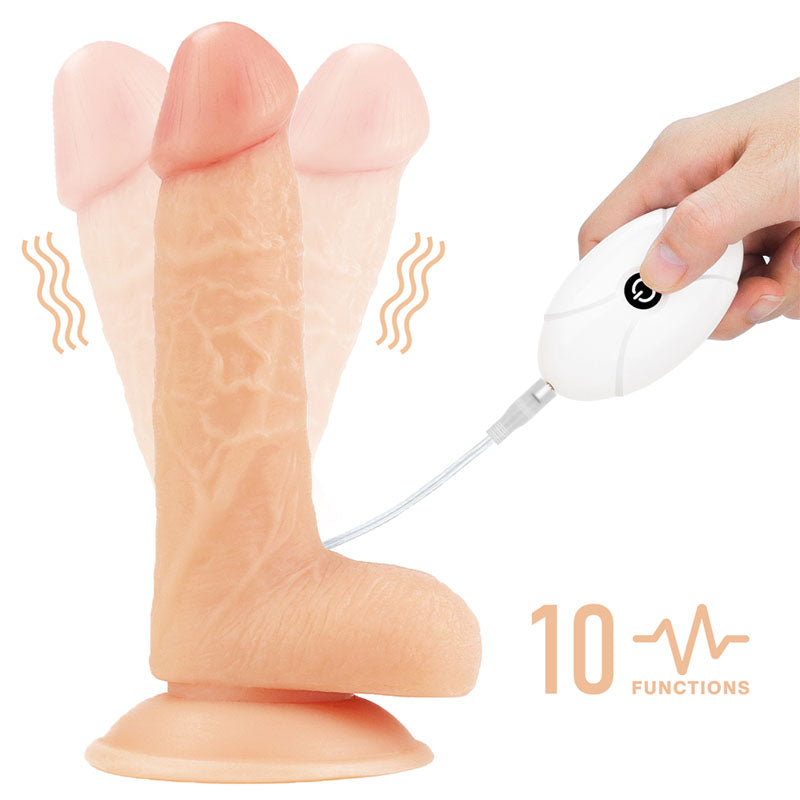 Lovetoy Ingen Vibrating Easy Strap-On Set - Flesh 17.8cm (7") Vibrating Strap-On