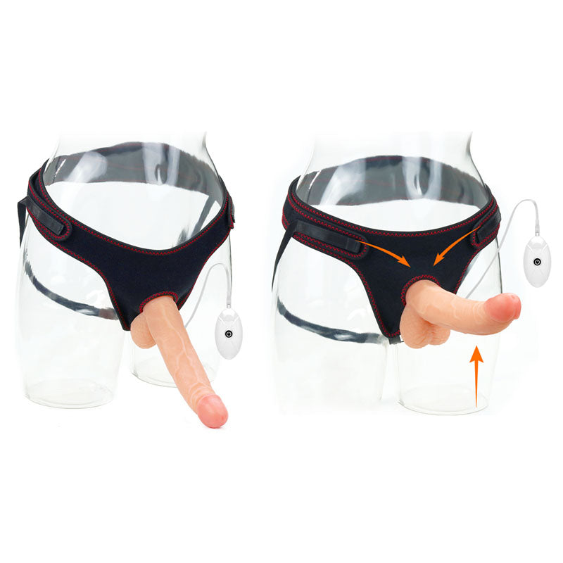 Lovetoy Ingen Vibrating Easy Strap-On Set - Flesh 21.6cm (8.5") Vibrating Strap-On