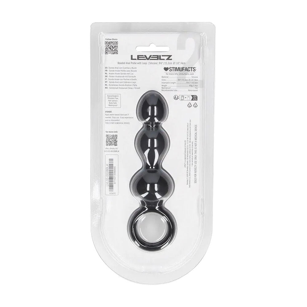 Shots Toys | LEVELZ Beaded Silicone Anal Probe with Loop