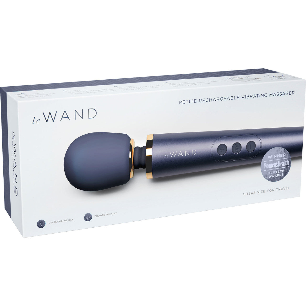 Le Wand Petite Rechargeable Vibrating Massager Navy