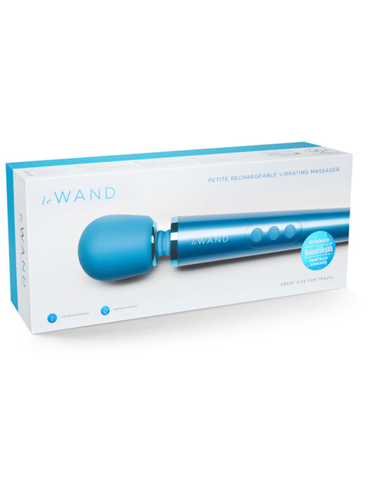 Le Wand Petite Rechargeable Vibrating Massager Vibrator Blue