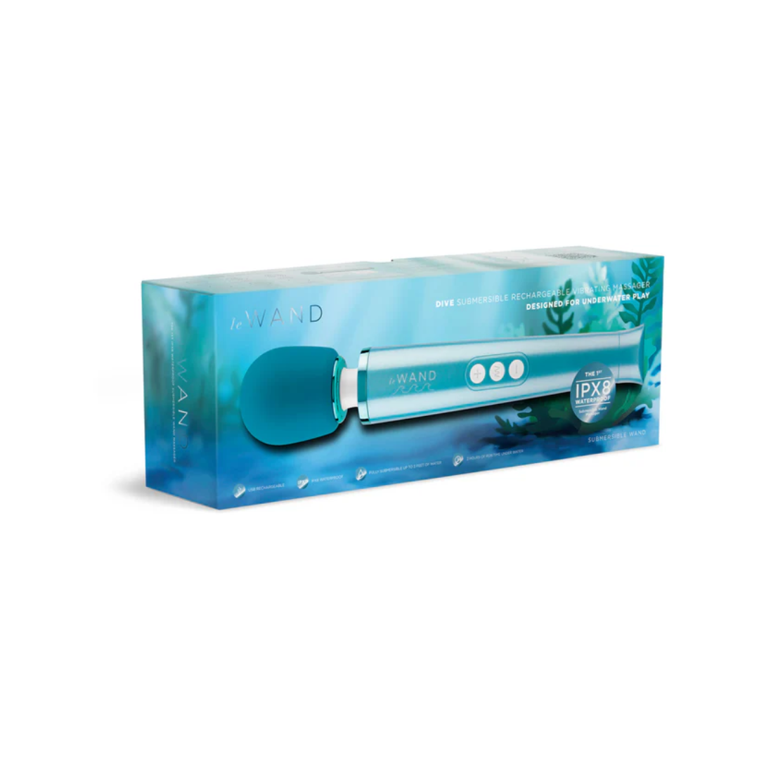 Le Wand Dive Submersible Rechargeable Vibrating Massager Vibrator Blue