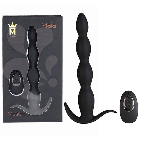 Maia Toys | Maia Mason - Black 23.6cm Anal Beads with Wireless Remote