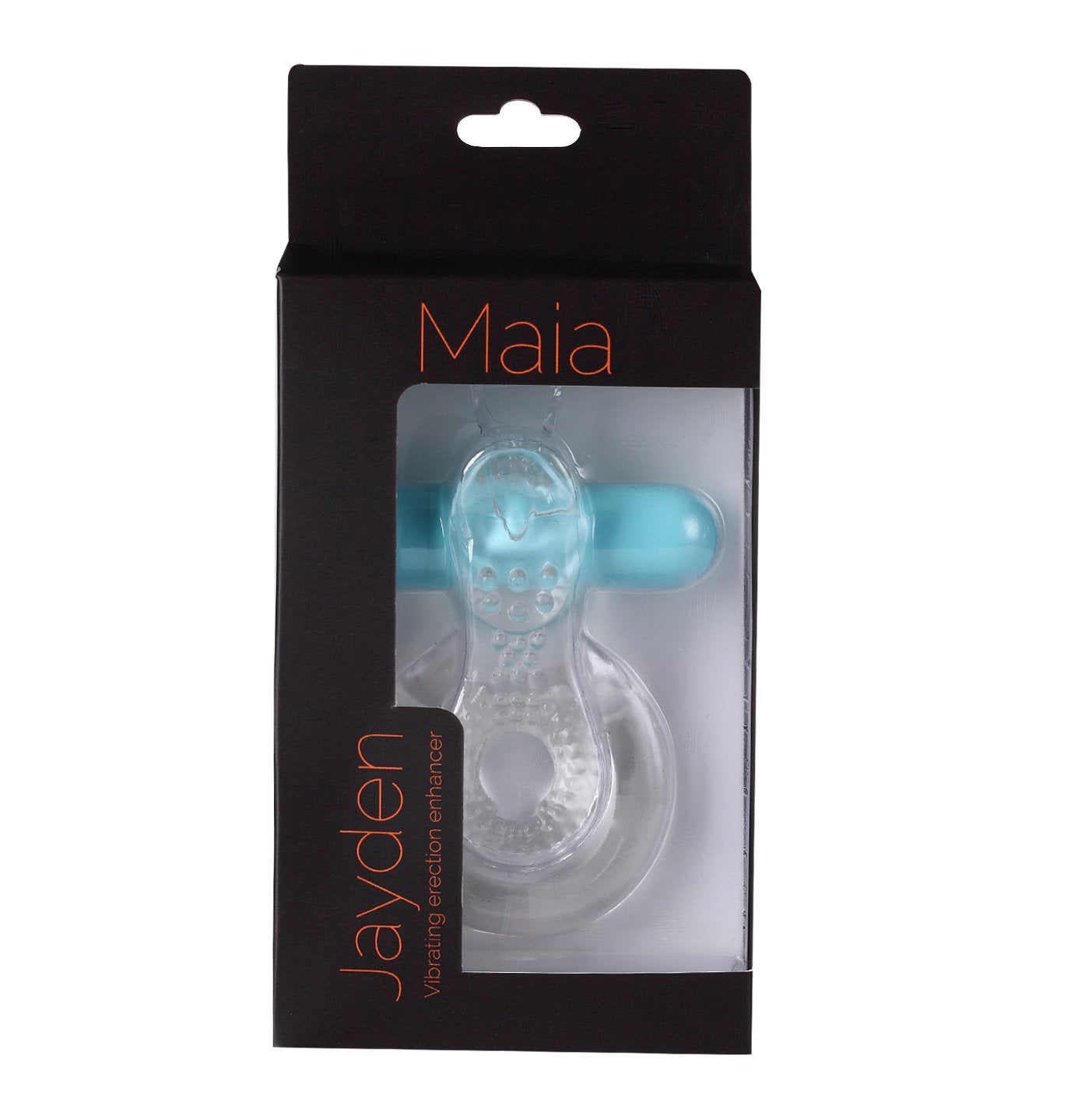 Maia Toys | Maia Jayden - Clear/Blue Vibrating Cock & Ball Rings