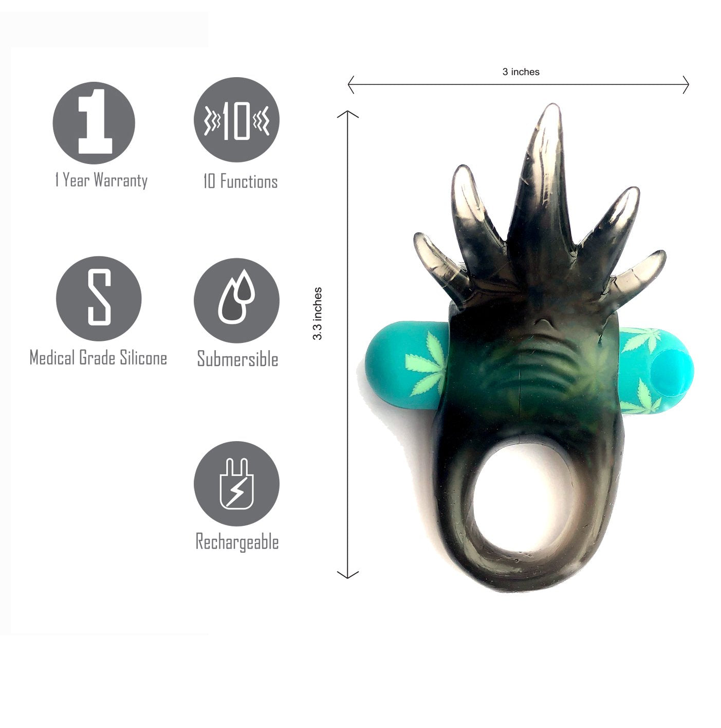 Maia Toys | Maia Ziggy - Hemp Green Vibrating Cock Ring