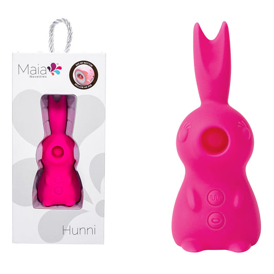 Maia Toys | Maia HUNNI Pink Sucking, Licking & Vibrating Stimulator