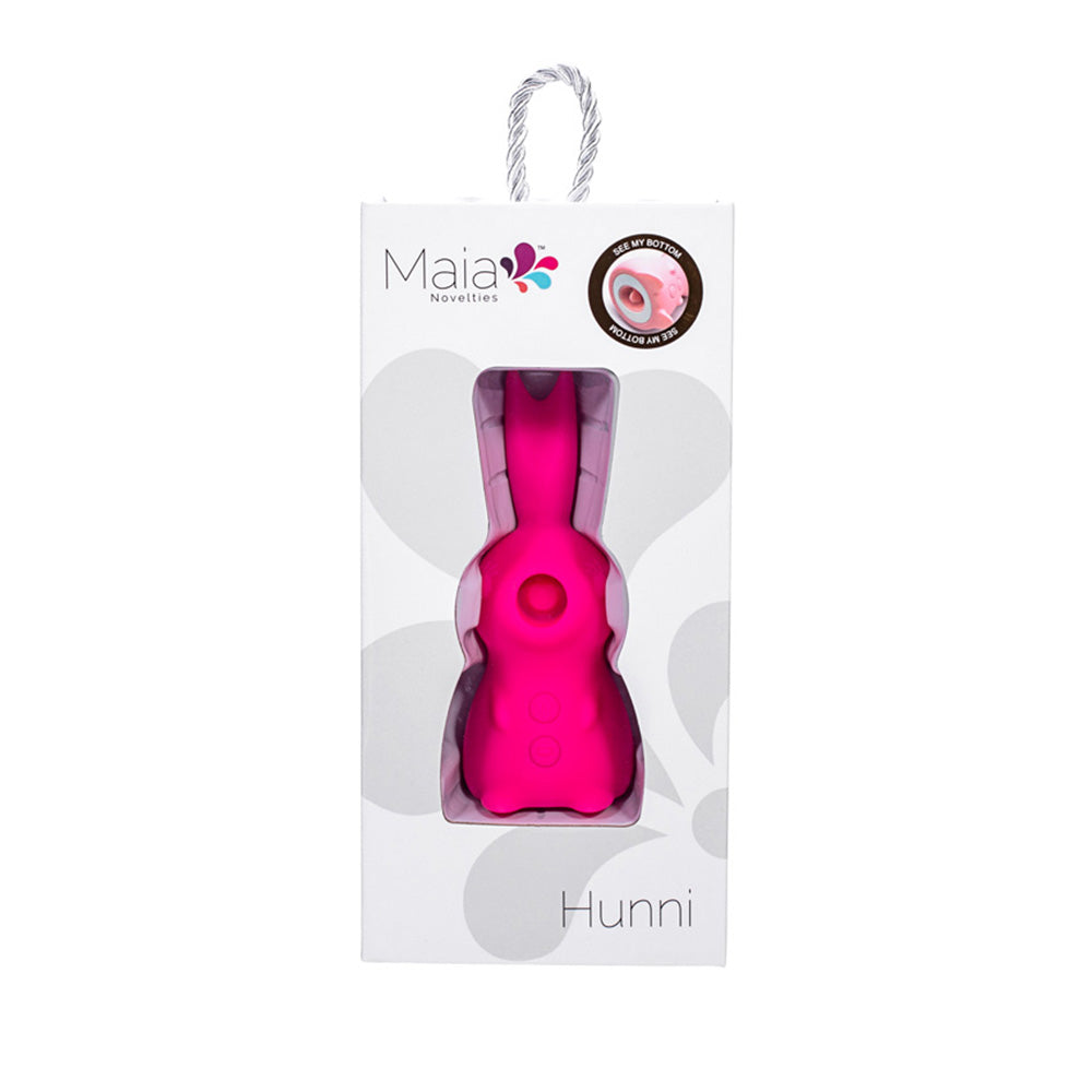 Maia Toys | Maia HUNNI Pink Sucking, Licking & Vibrating Stimulator