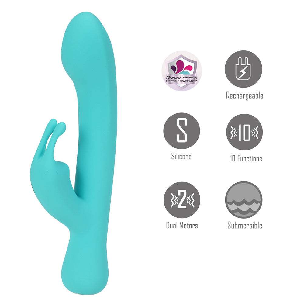 Maia Toys | Maia ZARA - Teal 17.1cm USB Rechargeable Rabbit Vibrator