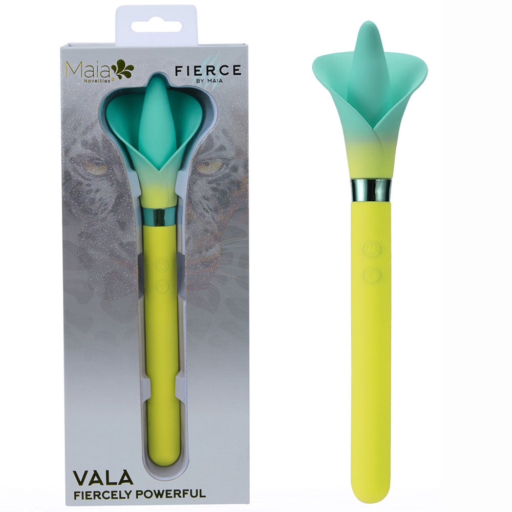 Maia Toys | Maia VALA - Yellow/Green 22.2cm Flower Vibrator