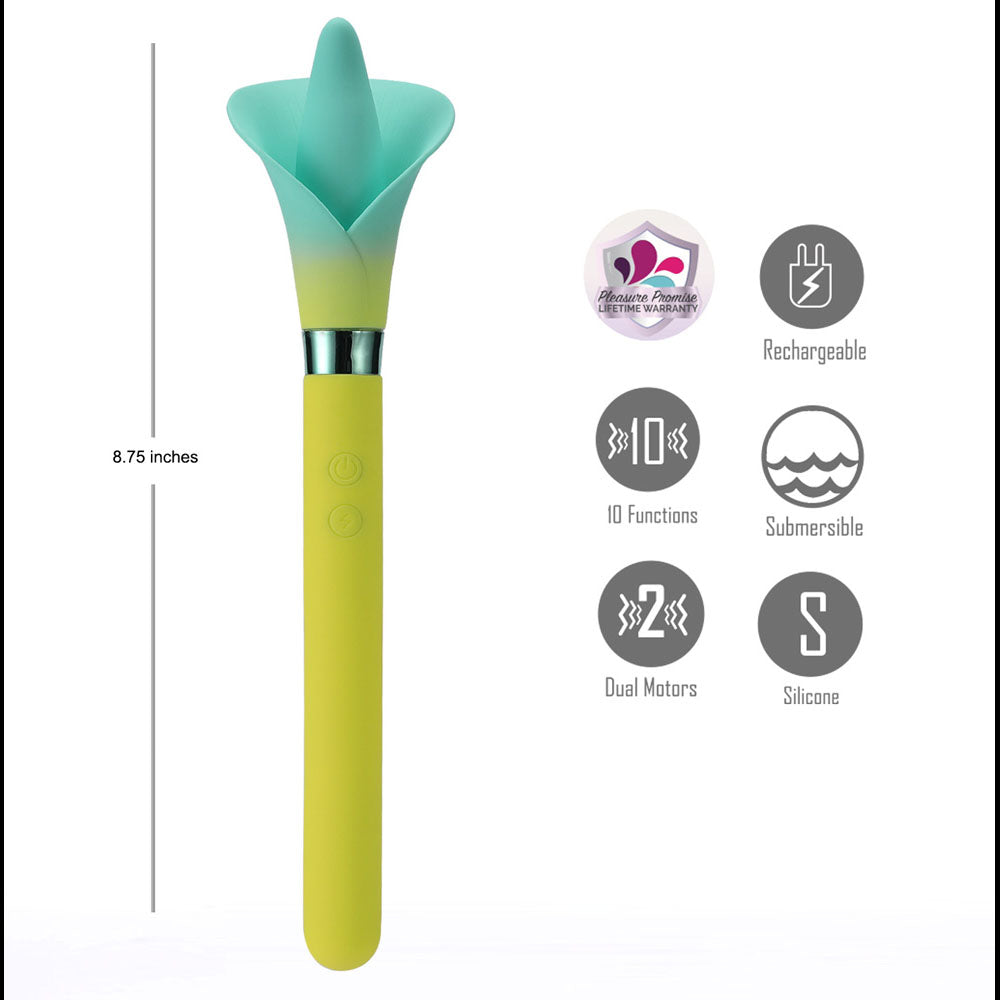 Maia Toys | Maia VALA - Yellow/Green 22.2cm Flower Vibrator