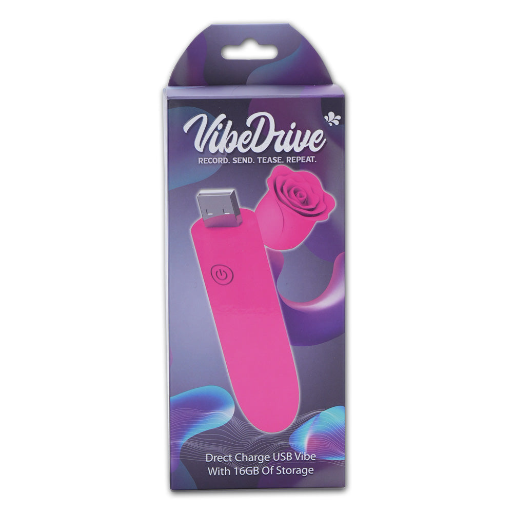 Maia Toys | Maia VIBEDRIVE - Pink 10cm USB Rechargeable Bullet with 16 GB Storage
