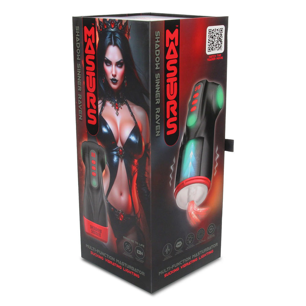 Shots Toys | Masturs - Raven - Shadow Sinner - Sucking, Vibrating, Hypnotic Masturbator