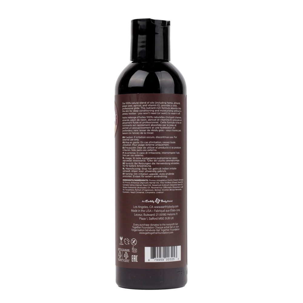 Earthly Body Hemp Seed Massage & Body Oil Moroccan Nights (Earthy & Spicy-Sensual) 237ml