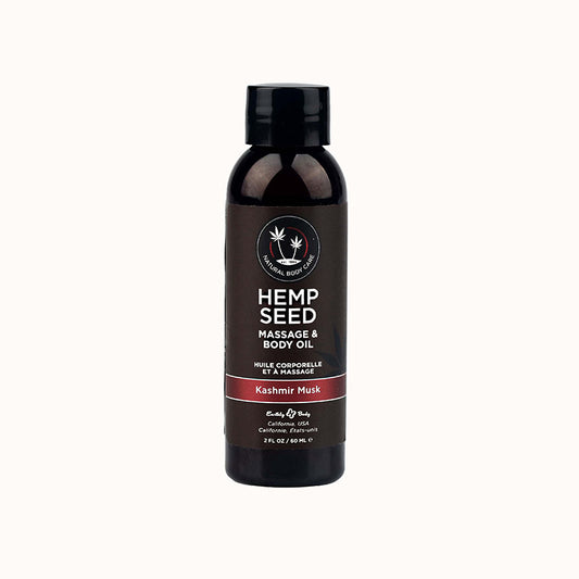 Earthly Body Hemp Seed Massage & Body Oil Kashmir Musk (Brandy, Magnolia & Vanilla Musk) 60ml