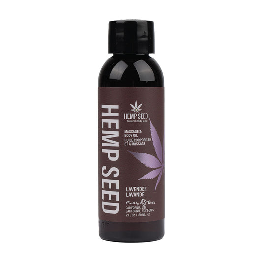 Earthly Body Hemp Seed Massage & Body Oil Lavender 60ml