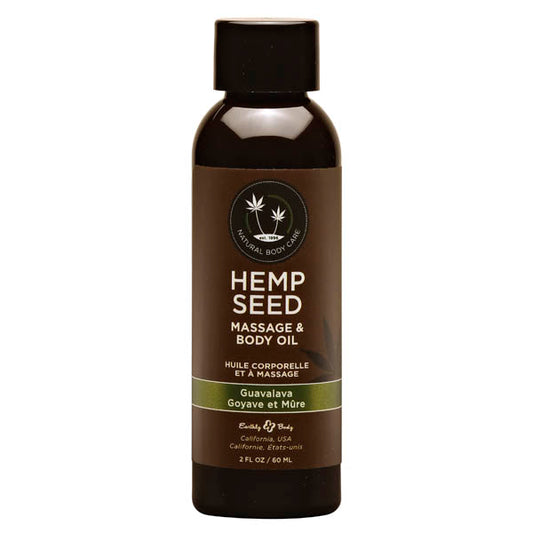 Earthly Body Hemp Seed Massage & Body Oil Guavalava (Guava & Blackberry) 60ml