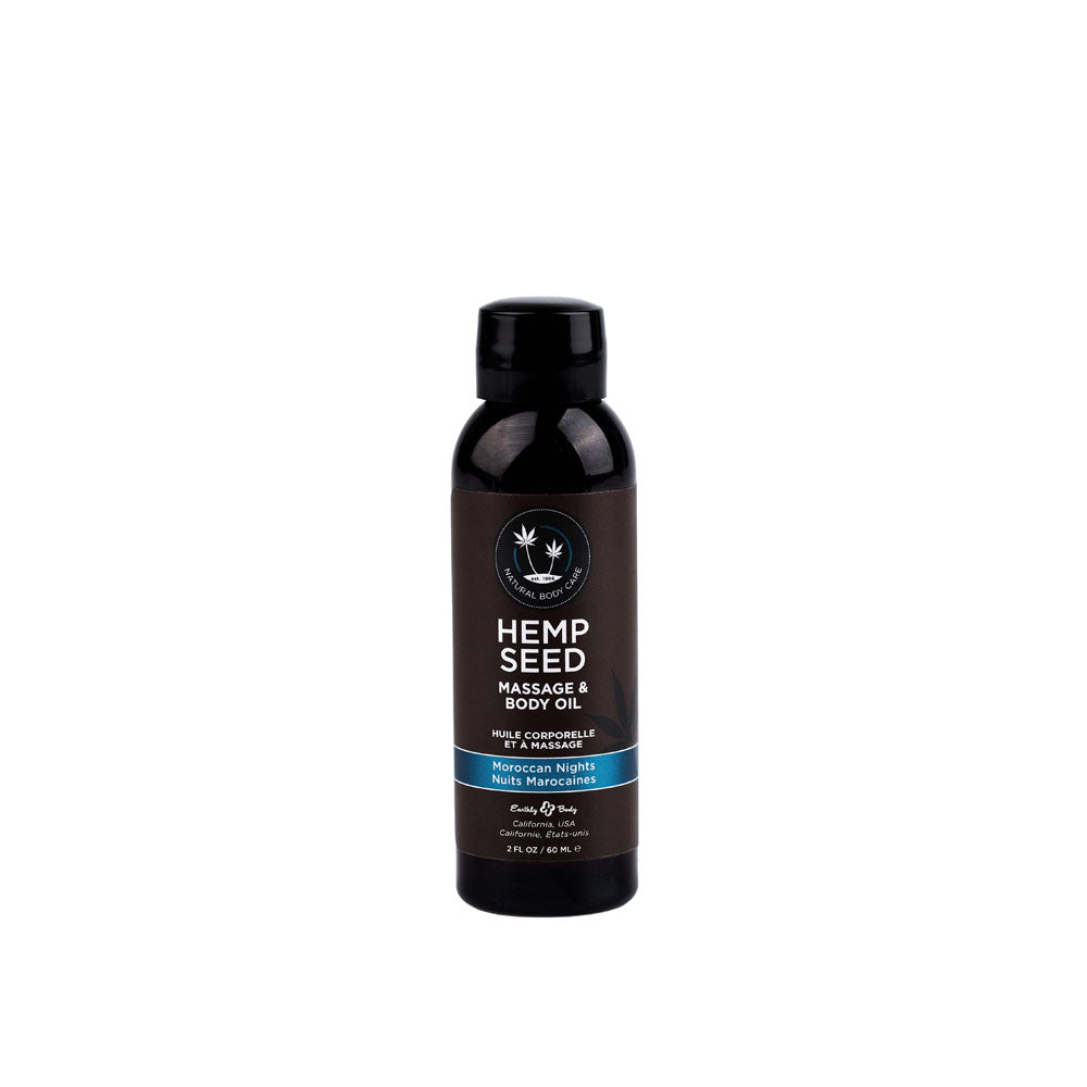 Earthly Body Hemp Seed Massage & Body Oil Moroccan Nights (Earthy & Spicy-Sensual) 60ml
