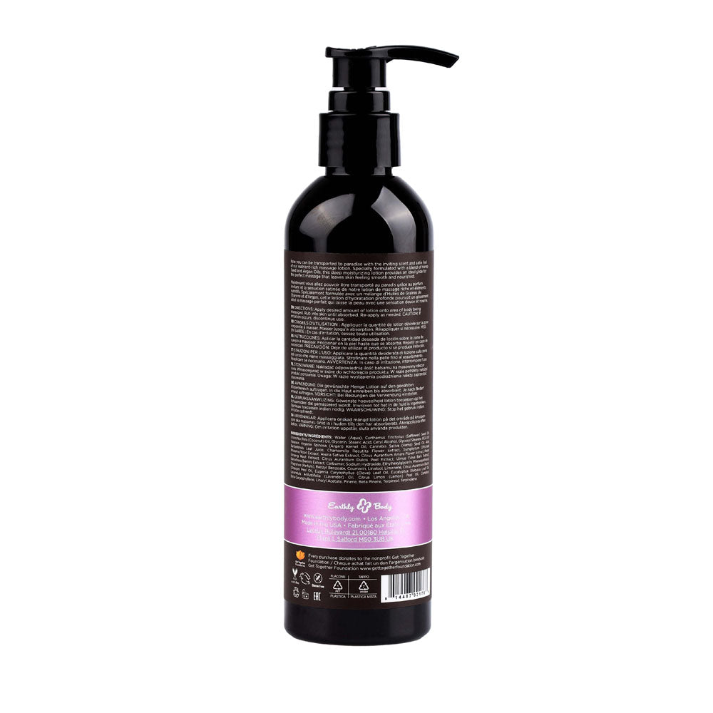 Earthly Body Hemp Seed Massage Lotion - Lavender 237ml