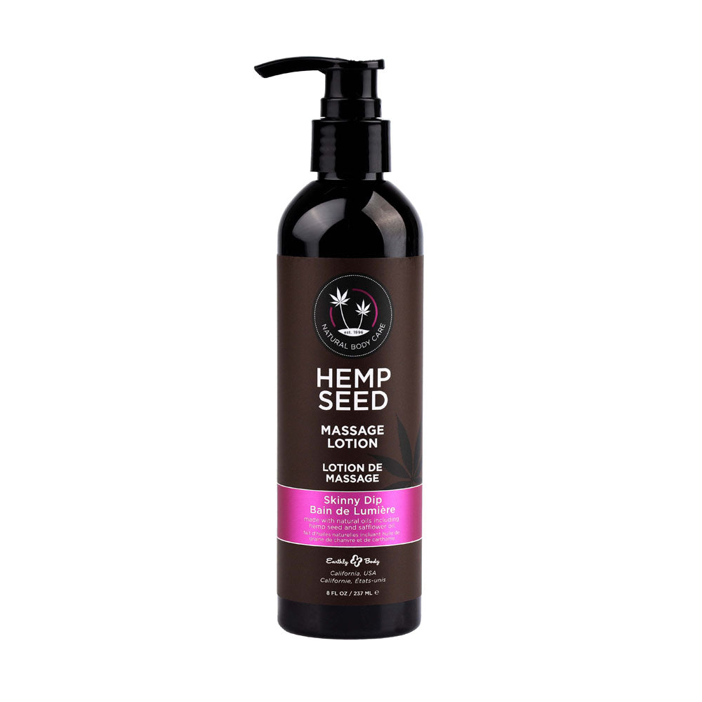 Earthly Body Hemp Seed Massage Lotion - Skinny Dip (Vanilla & Fairy Floss) 237ml